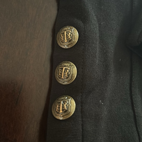 Talbots Women’s Deep Black pants w/ Golden accents on the leg Size M Like new - Picture 6 of 9